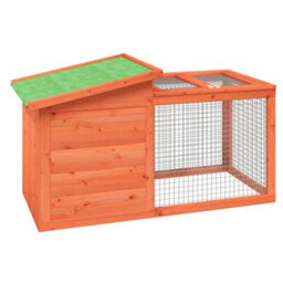 Berkfield Rustic Rabbit Hutch Brown 100.5X54X55 Cm Solid Wood Pine - thumbnail 1