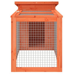 Berkfield Rustic Rabbit Hutch Brown 100.5X54X55 Cm Solid Wood Pine - thumbnail 5