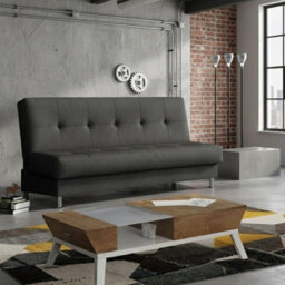 Enduro Iii Sofa Bed For Living Room Polyurethane Foam Wave Spring Wooden Frame Click Clack 193X90X85Cm Graphite - thumbnail 2