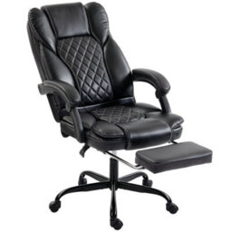 Black Home Office Chair Reclining Function Computer Desk Chair - thumbnail 1
