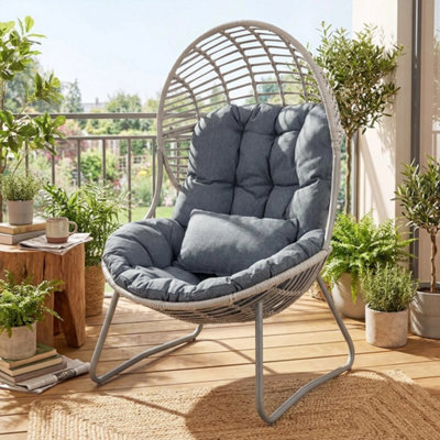 Oversized Egg Chair W/removable Seat & Back Cushion - image 1