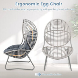 Oversized Egg Chair W/removable Seat & Back Cushion - thumbnail 5