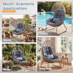 Oversized Egg Chair W/removable Seat & Back Cushion - thumbnail 6