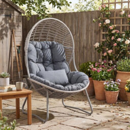 Oversized Egg Chair W/removable Seat & Back Cushion - thumbnail 3
