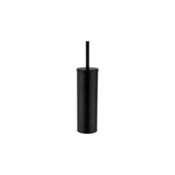Bubly Bathrooms Nero Round Matt Black Wall Mounted Toilet Brush & Holder - Mild Steel Modern Design - thumbnail 1