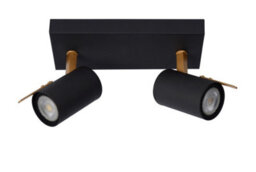 Lucide Grony Modern Twin Ceiling Spotlight - Led Dim To Warm - Gu10 - 2X5W 2200K/3000K - Black - thumbnail 3