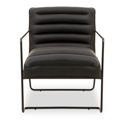 Orsina Sturdy Foundry Chair, Metal Armchair, Easy To Clean Leather Armchair, Body Supportive High Back Accent Chair - image 1