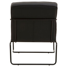 Orsina Sturdy Foundry Chair, Metal Armchair, Easy To Clean Leather Armchair, Body Supportive High Back Accent Chair - thumbnail 4