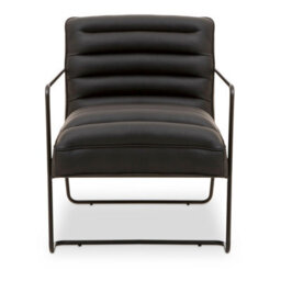 Orsina Sturdy Foundry Chair, Metal Armchair, Easy To Clean Leather Armchair, Body Supportive High Back Accent Chair - thumbnail 1