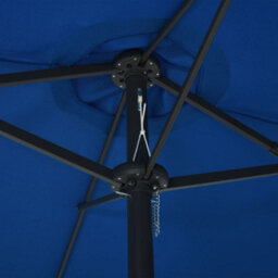 Berkfield Outdoor Parasol With Aluminium Pole 460X270 Cm Blue - thumbnail 5