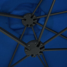 Berkfield Outdoor Parasol With Aluminium Pole 460X270 Cm Blue - thumbnail 6