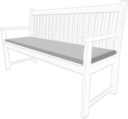 istyle mode 3 Seater Garden Bench Cushion Seatpad Indoor & Outdoor Use - Grey - thumbnail 1