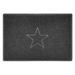 Nicoman Dark Grey Star Embossed Spaghetti Coil Door Mat Dirt-Trapper Washable Barrier Doormat 90Cm X 60Cm - thumbnail 1