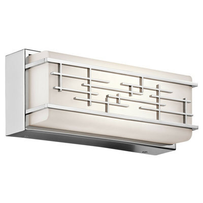 Stylish Outdoor Ip44 Twin Wall Light Sconce With Chrome Finish And 14W Led Bulb