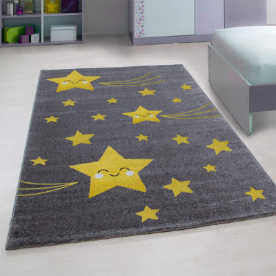 Bravich Mustard Stars Rug - Kids - 160X230Cm - image 1