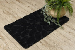 RugsX Bathroom Rug Supreme Stones, Non-Slip, Soft - Black  50X80 Cm - thumbnail 5