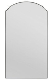 "Mirroroutlet Curva - New Black Edged Dual Arch Curved Edge Over Mantle And Wall Mirror 71""x39"" (180Cm X 100Cm)" - thumbnail 3