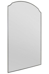 "Mirroroutlet Curva - New Black Edged Dual Arch Curved Edge Over Mantle And Wall Mirror 71""x39"" (180Cm X 100Cm)" - thumbnail 4