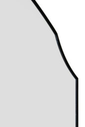 "Mirroroutlet Curva - New Black Edged Dual Arch Curved Edge Over Mantle And Wall Mirror 71""x39"" (180Cm X 100Cm)" - thumbnail 7
