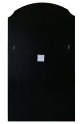 "Mirroroutlet Curva - New Black Edged Dual Arch Curved Edge Over Mantle And Wall Mirror 71""x39"" (180Cm X 100Cm)" - thumbnail 8