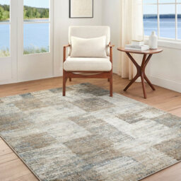 Livabliss Avellino-Modern Brown Grey Blue Graphic High Pile Living Dining Bedroom Rug 200 X 280 Cm Easy Care, Non Shedding - thumbnail 1