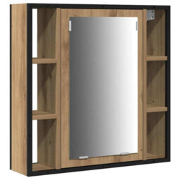 Berkfield 4 Piece Bathroom Furniture Set In Artisan Oak - thumbnail 5