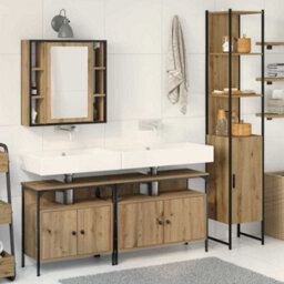 Berkfield 4 Piece Bathroom Furniture Set In Artisan Oak