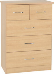 Seconique Nevada 2 Door 1 Drawer Wardrobe Bedroom Set Sonoma Oak 2 Man Del - thumbnail 7