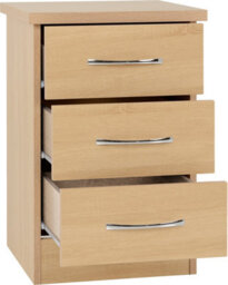 Seconique Nevada 2 Door 1 Drawer Wardrobe Bedroom Set Sonoma Oak 2 Man Del - thumbnail 6