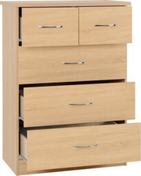 Seconique Nevada 2 Door 1 Drawer Wardrobe Bedroom Set Sonoma Oak 2 Man Del - thumbnail 8