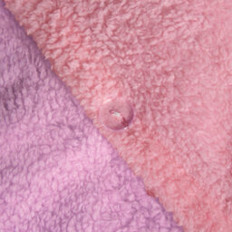OHS Reversible Teddy Duvet Cover With Pillowcase, Pink/lilac - Double - thumbnail 5