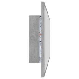 Berkfield Durable Led Bathroom Mirror Concrete Grey 100X8.5X37 Cm Engineered Wood - thumbnail 8