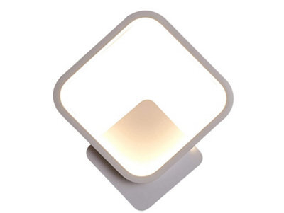 Led Wall Lamp Bedroom Light Nordic Modern White Aluminum 25X30Cm - image 1