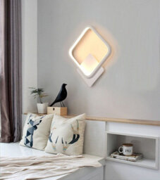 Led Wall Lamp Bedroom Light Nordic Modern White Aluminum 25X30Cm - thumbnail 4