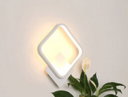 Led Wall Lamp Bedroom Light Nordic Modern White Aluminum 25X30Cm - thumbnail 3