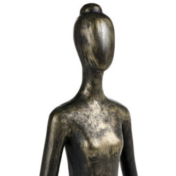 Beliani Garden Statue Yoghina Woman Black/ Gold - thumbnail 6
