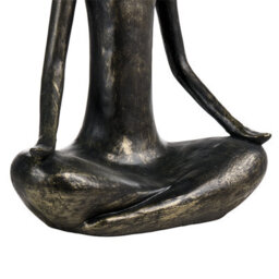 Beliani Garden Statue Yoghina Woman Black/ Gold - thumbnail 7
