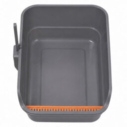 Skylos Cat Litter Tray Spacious High Sided Low Entry Open Pan For Cats Grey - thumbnail 3