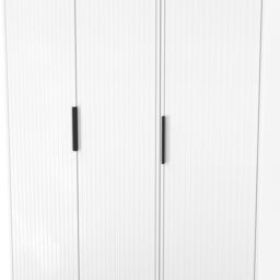 Nashville Ready Assembled Contemporary Matt White Tall Triple Wardrobe (H)1960mm (W)1108mm (D)530mm - thumbnail 5
