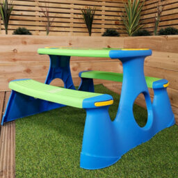 Samuel Alexander 48Cm Kids Outdoor Garden Patio Plastic Picnic Table And Bench - thumbnail 1
