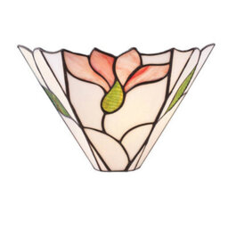 Luminosa Lighting Luminosa Botanica 1 Light Indoor Wall Uplighter Dark Bronze With Tiffany Glass, E14