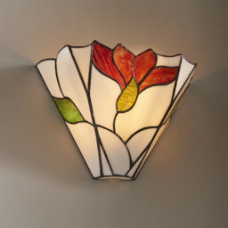 Luminosa Lighting Luminosa Botanica 1 Light Indoor Wall Uplighter Dark Bronze With Tiffany Glass, E14 - thumbnail 4