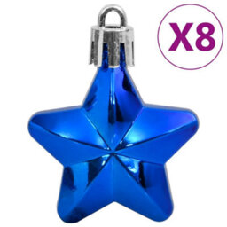 Berkfield 111 Piece Christmas Bauble Set Blue Polystyrene - thumbnail 8