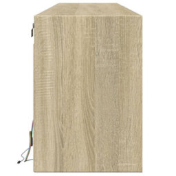 Berkfield Durable Tv Wall Cabinet With Led Sonoma Oak 180X31X45 Cm - thumbnail 7