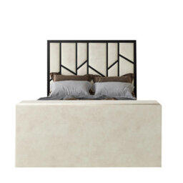 Sherlock Luxe Upholstered  Cream Television Bed Frame - thumbnail 4