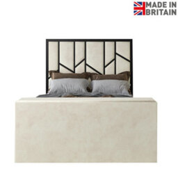 Sherlock Luxe Upholstered  Cream Television Bed Frame - thumbnail 5