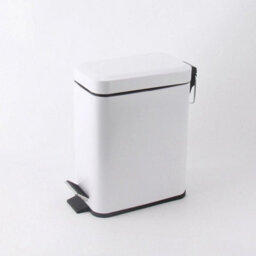 5L Pedal Bin With Toilet Brush Holder Waste Storage Solution Kitchen & Bathroom 5 Liter White Bin & Brush Holder Set - thumbnail 2