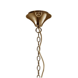Luminosa Lighting Luminosa Tiffany Pendant 3+3 Light E14+G9, French Gold With Cream Shade & Clear Crystal - thumbnail 3