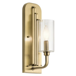 Luminosa Lighting Elstead Kichler Kimrose Wall Lamp Brushed Natural Brass