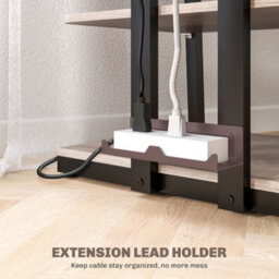 Homcom Hifi Rack Stand W/ Power Strip Rack 4-Tier Record Player Stand Grey - thumbnail 6